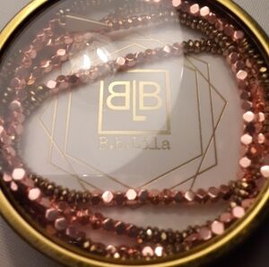 Rose Gold. Called Strawbeery Beaded Bracelet Set